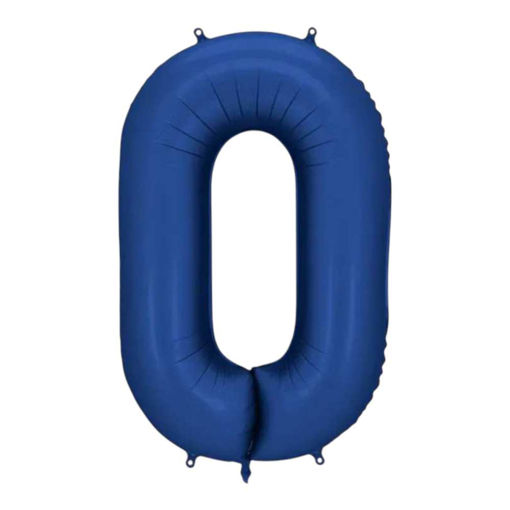 Picture of FOIL BALLOON NUMBER 0 NAVY BLUE 34 INCH